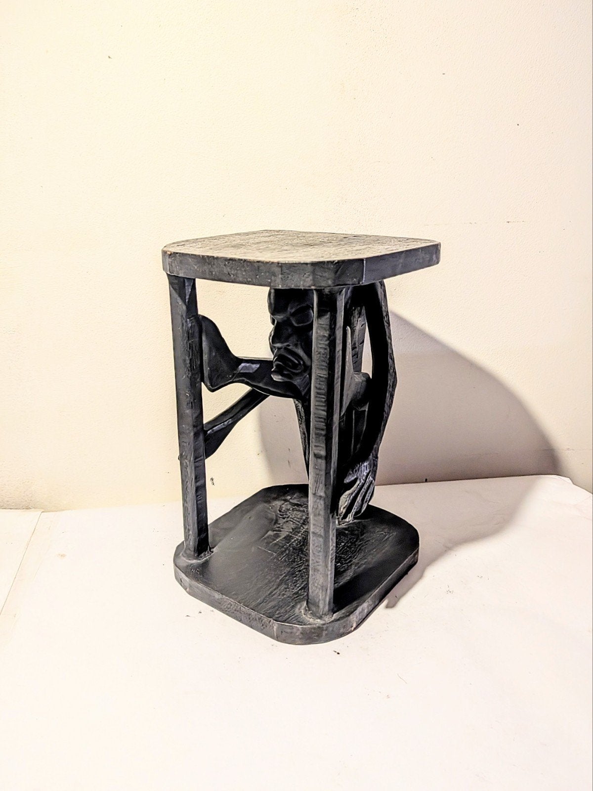 tribale kruk Afrikaanse kunst antiek Splitman hand carved, Ophalen of Verzenden, Gebruikt