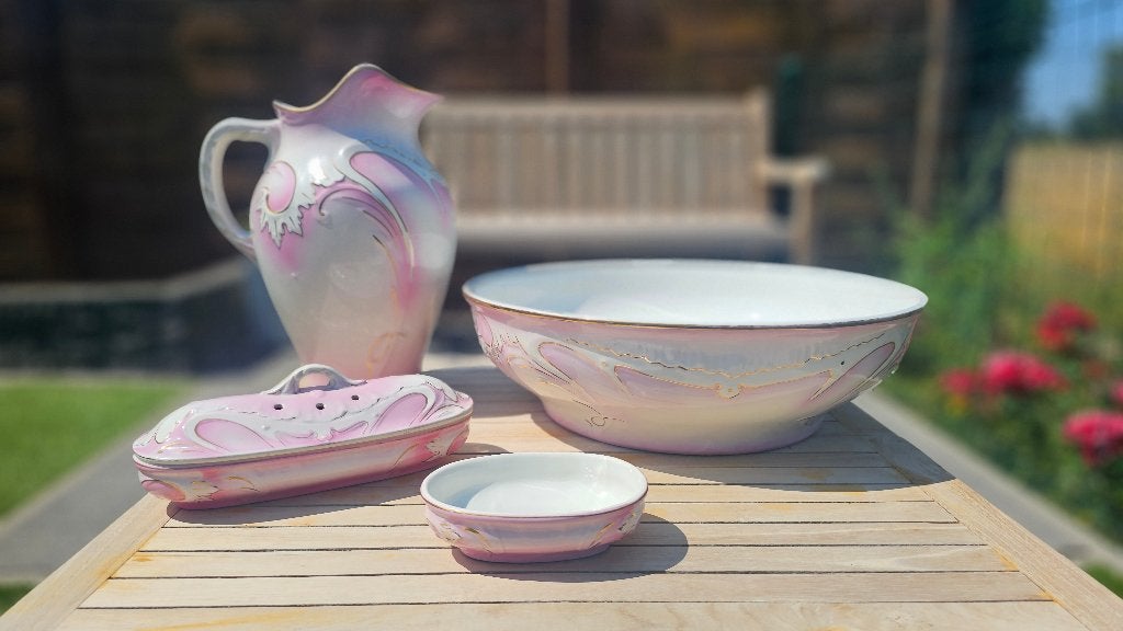 Antieke waskom en kan Villeroy & Boch, Antiek en Kunst, Ophalen