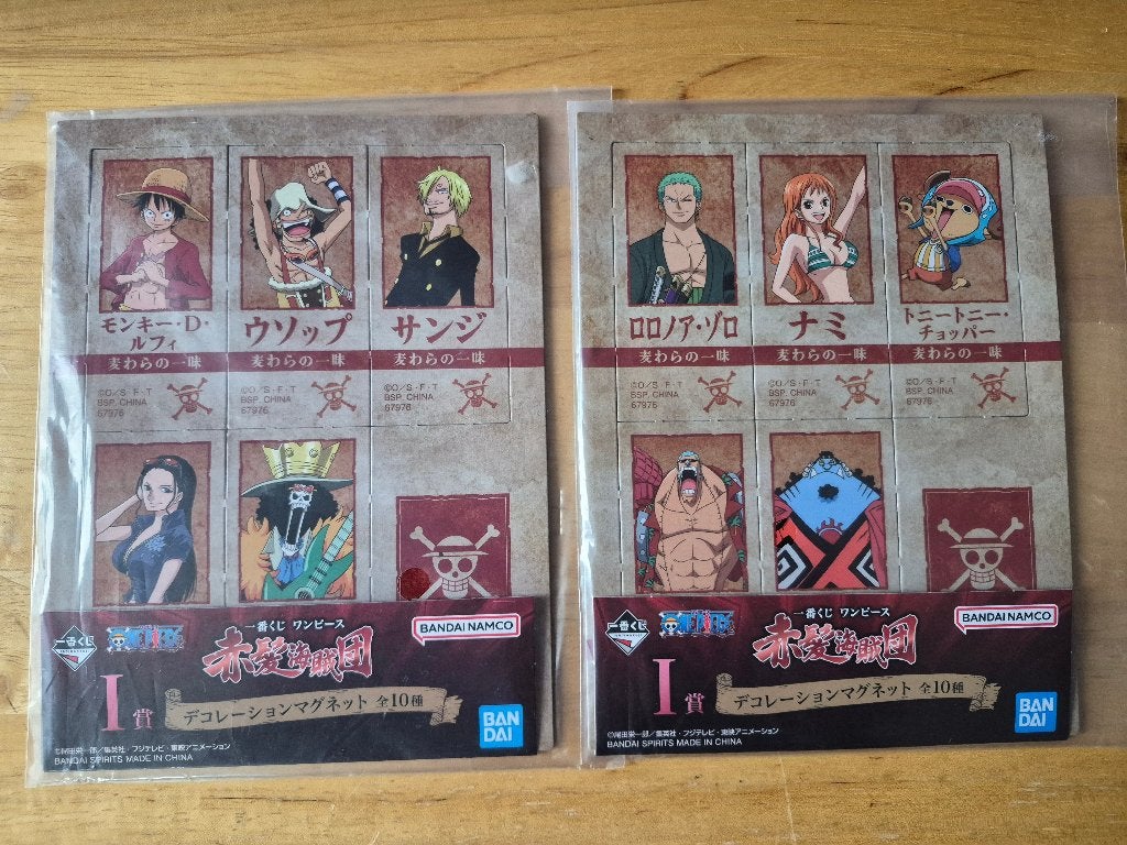Lot planches de magnets One Piece, Enlèvement, Autres personnages, Comme neuf, Autres types