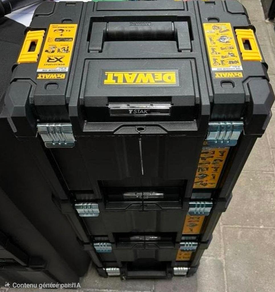 Pack dewalt 10 machine dck1012p4, Bricolage & Construction, Boîtes à outils, Enlèvement, Remplie, Neuf