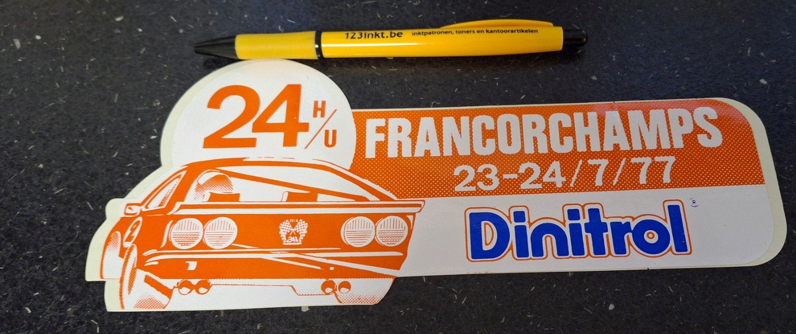 Autocollant Francorchamps Dinitrol 1977 rallye automobile 24, Enlèvement ou Envoi, Comme neuf, Voiture ou Moto