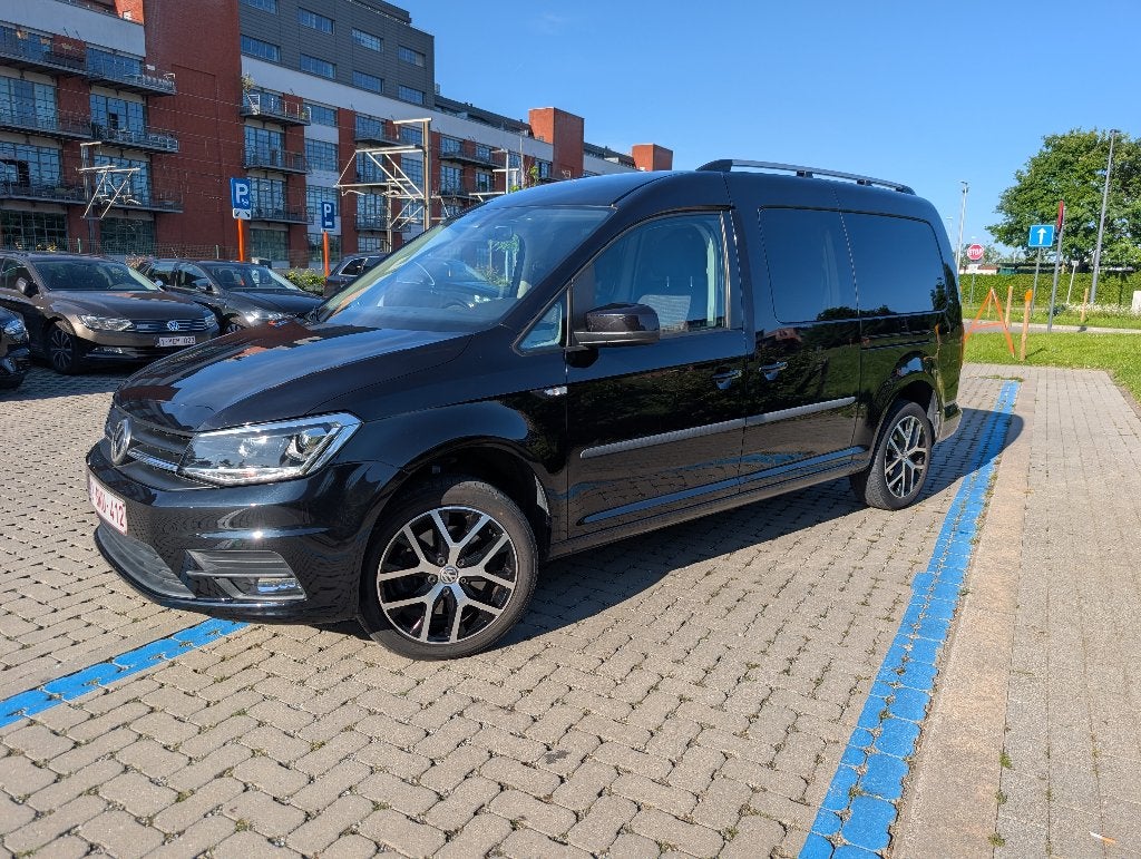 Volkswagen Caddy 1.4 TSI Maxi DSG (EU6), Stof, Zwart, 96 kW, Particulier