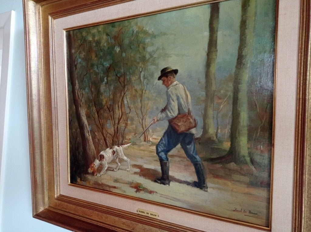 schilderijen 2x Karel De Bauw + 1x Michott, Antiek en Kunst, Ophalen