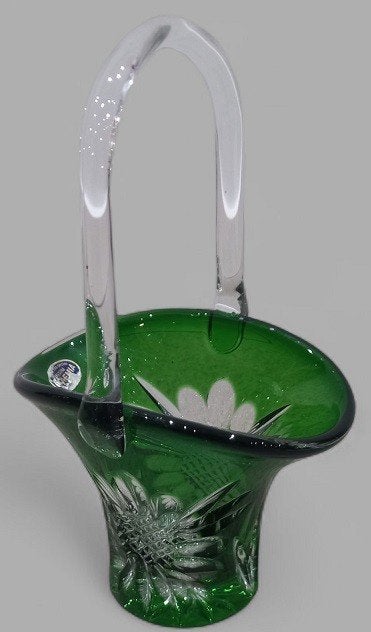 Bohemia kristal mandje, Antiek en Kunst, Ophalen of Verzenden