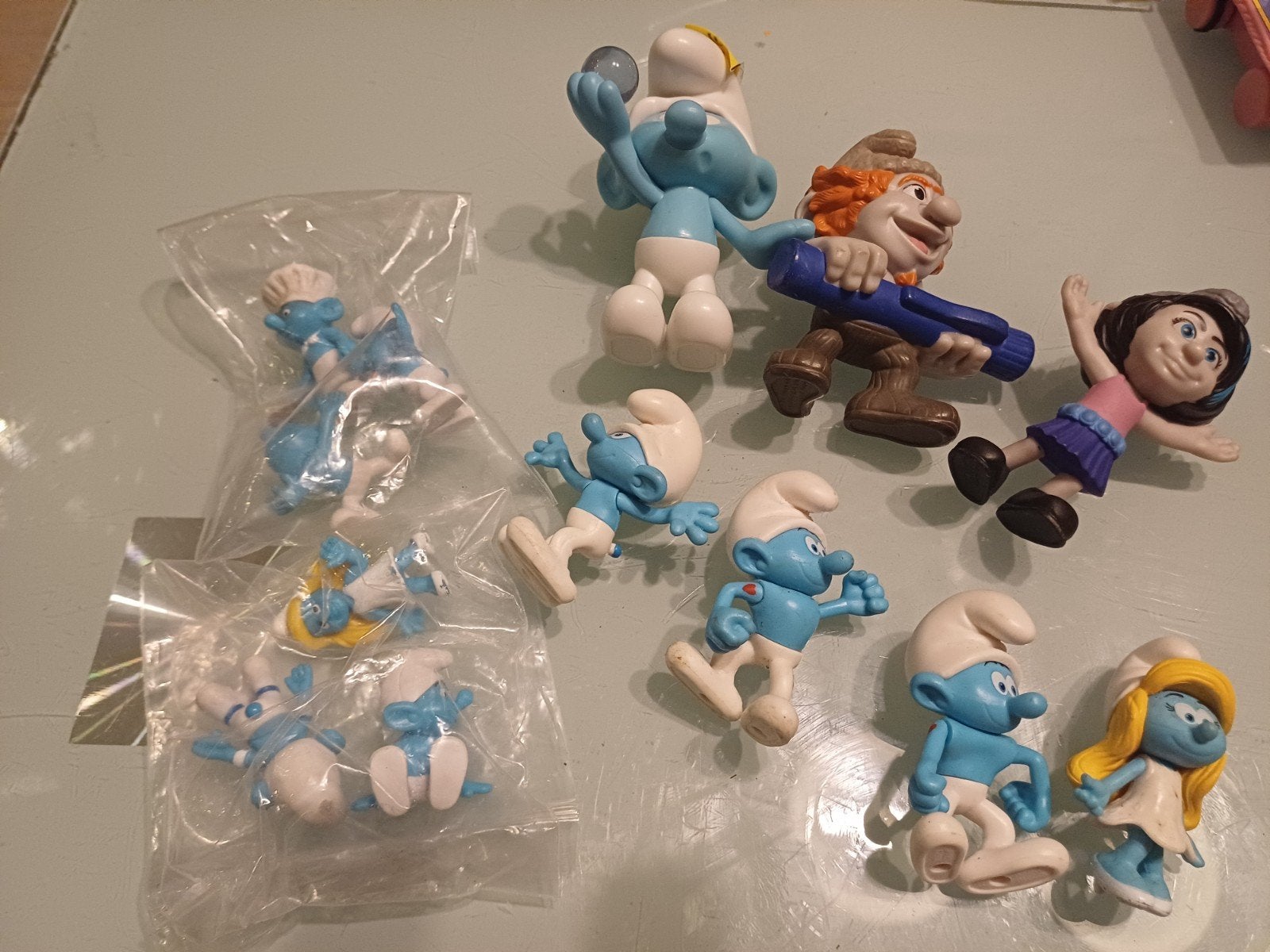 setje smurfen, Verzamelen, Smurfen, Ophalen of Verzenden, Poppetje, Figuurtje of Knuffel