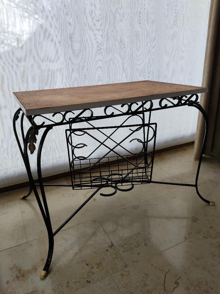 Vintage smeedijzeren tafeltje, Antiek en Kunst, Curiosa en Brocante, Ophalen