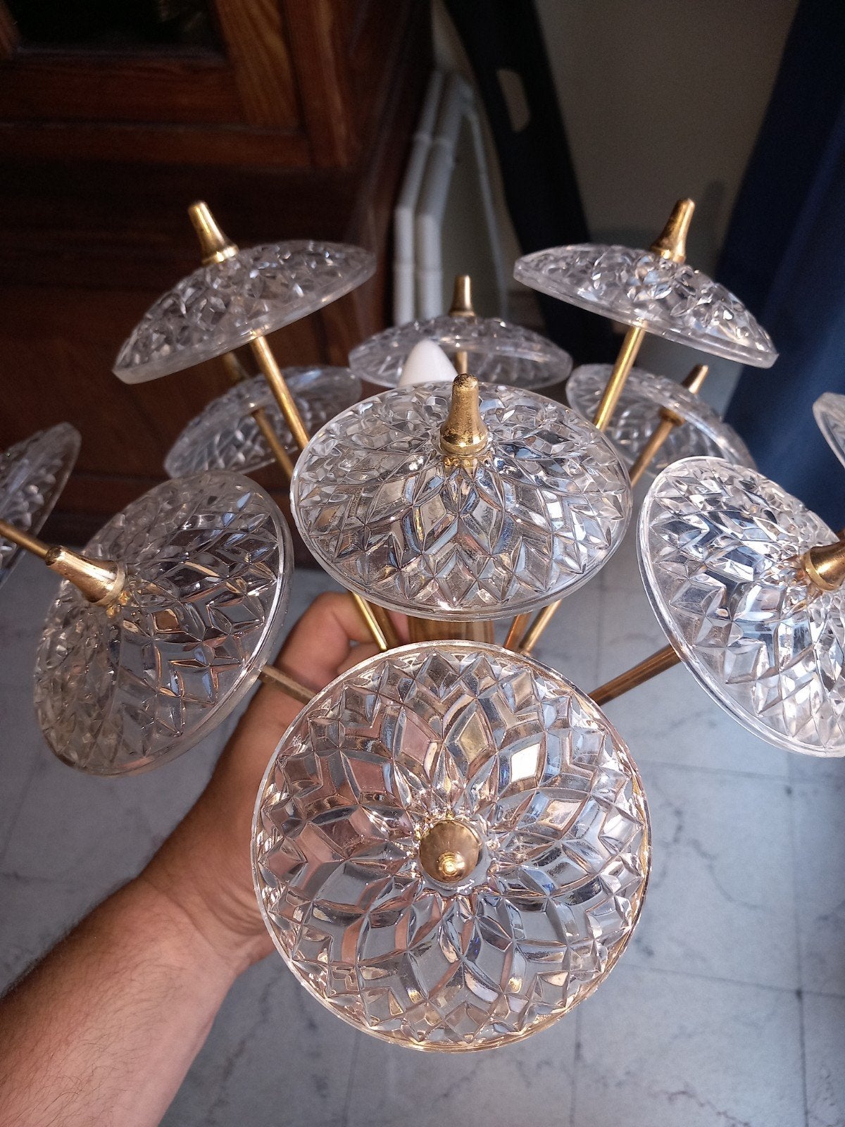 Val Saint Lambert wand/plafondlamp Sputnik., Ophalen of Verzenden