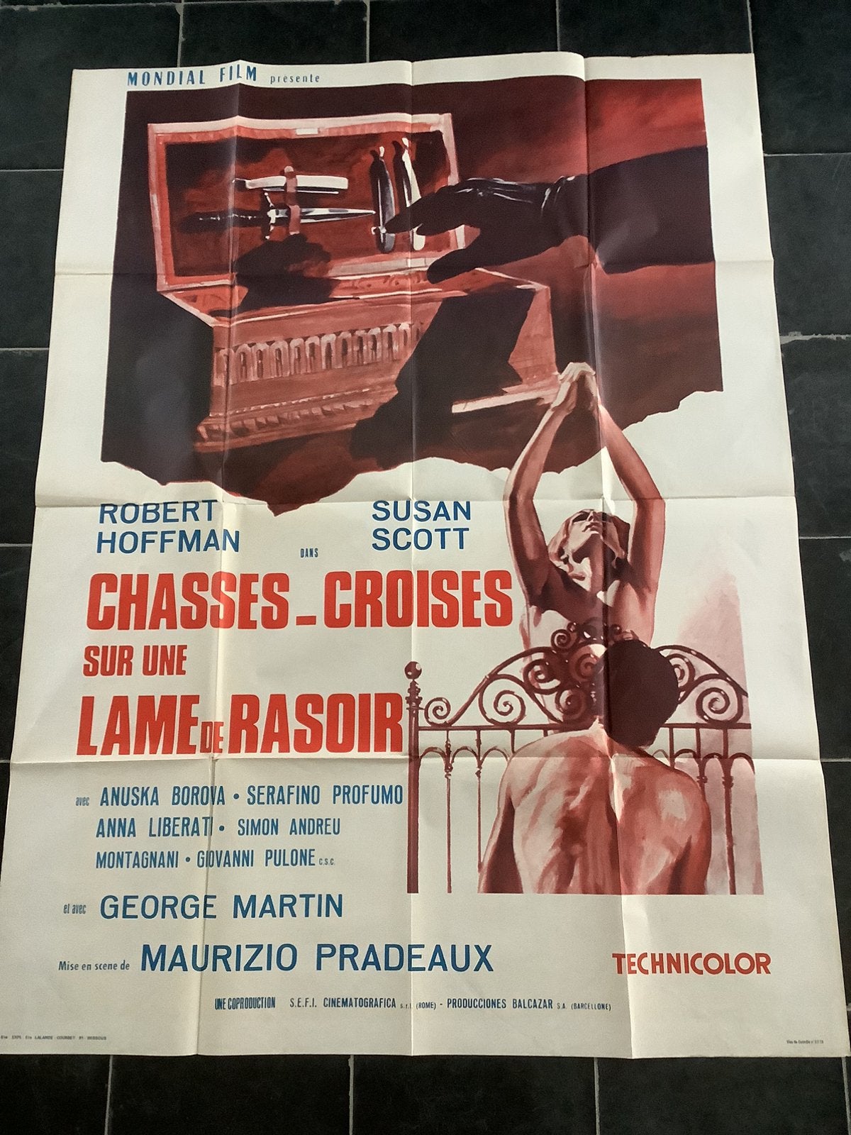 DEATH CARRIES A CANE  1973  filmposter  120-160 cm, Ophalen of Verzenden, Zo goed als nieuw