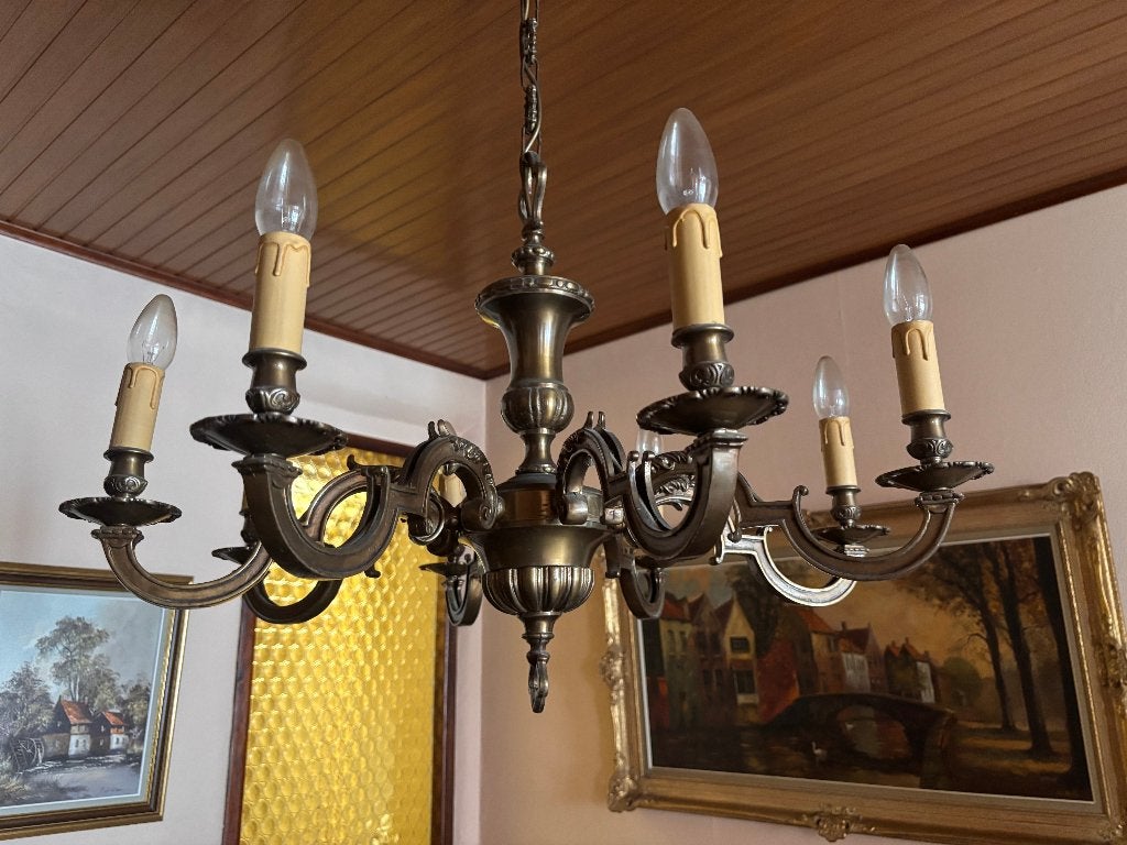 Lustre, Maison & Meubles, Enlèvement, Utilisé, E14 (petit), Métal