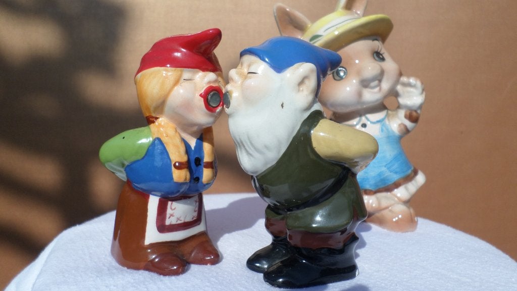 Vintage : Sel/poivre + tirelire, Enlèvement ou Envoi