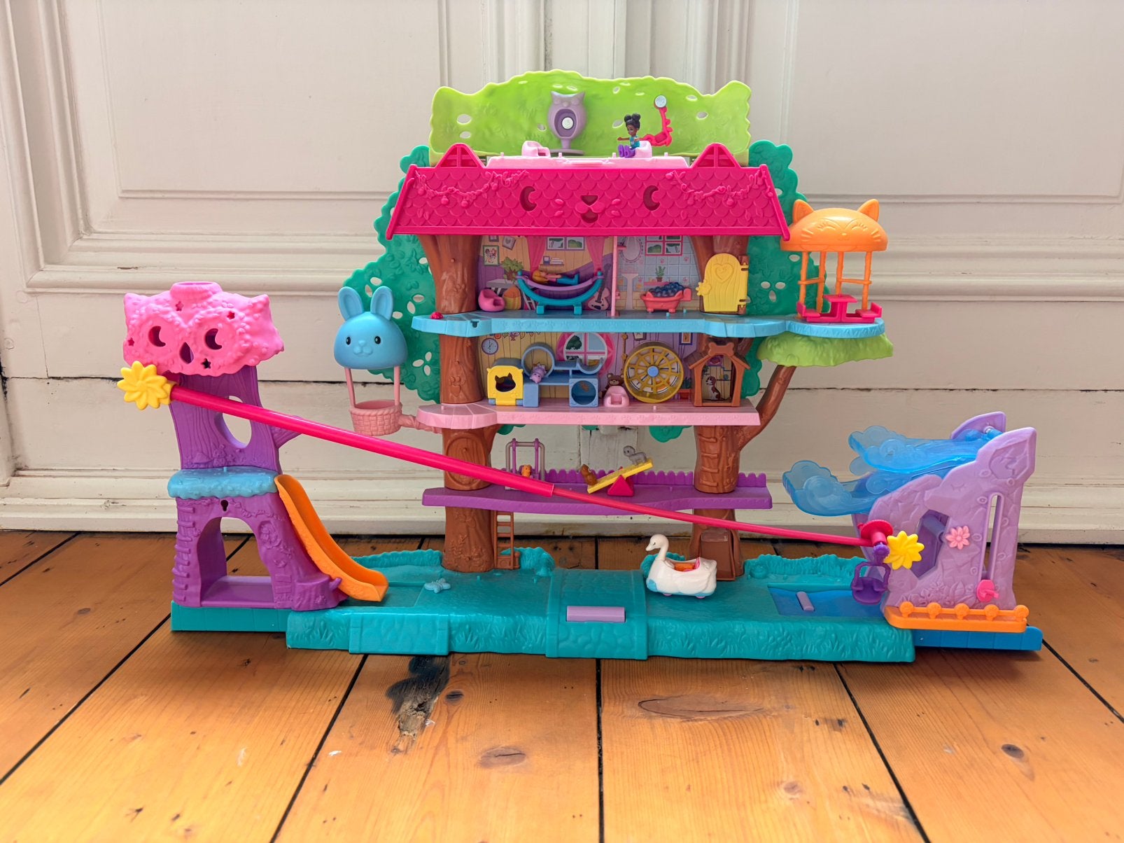 Polly Pocket - Pollyville Huisdieren Boomhut, Ophalen, Zo goed als nieuw