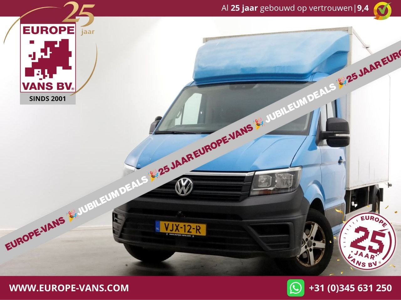 Volkswagen Crafter 35 2.0 TDI E6 Bakwagen met achterdeuren 2, Auto's, Blauw, Bedrijf, Onderhoudsboekje, Te koop