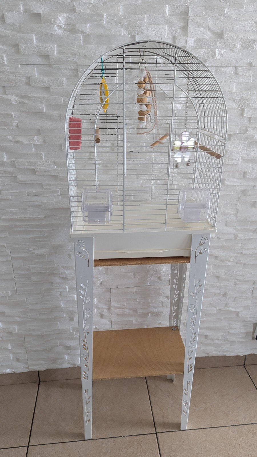 cage pour oiseaux + pied, Animaux & Accessoires, Oiseaux | Cages & Volières, Enlèvement, Utilisé, Métal, Cage à oiseaux