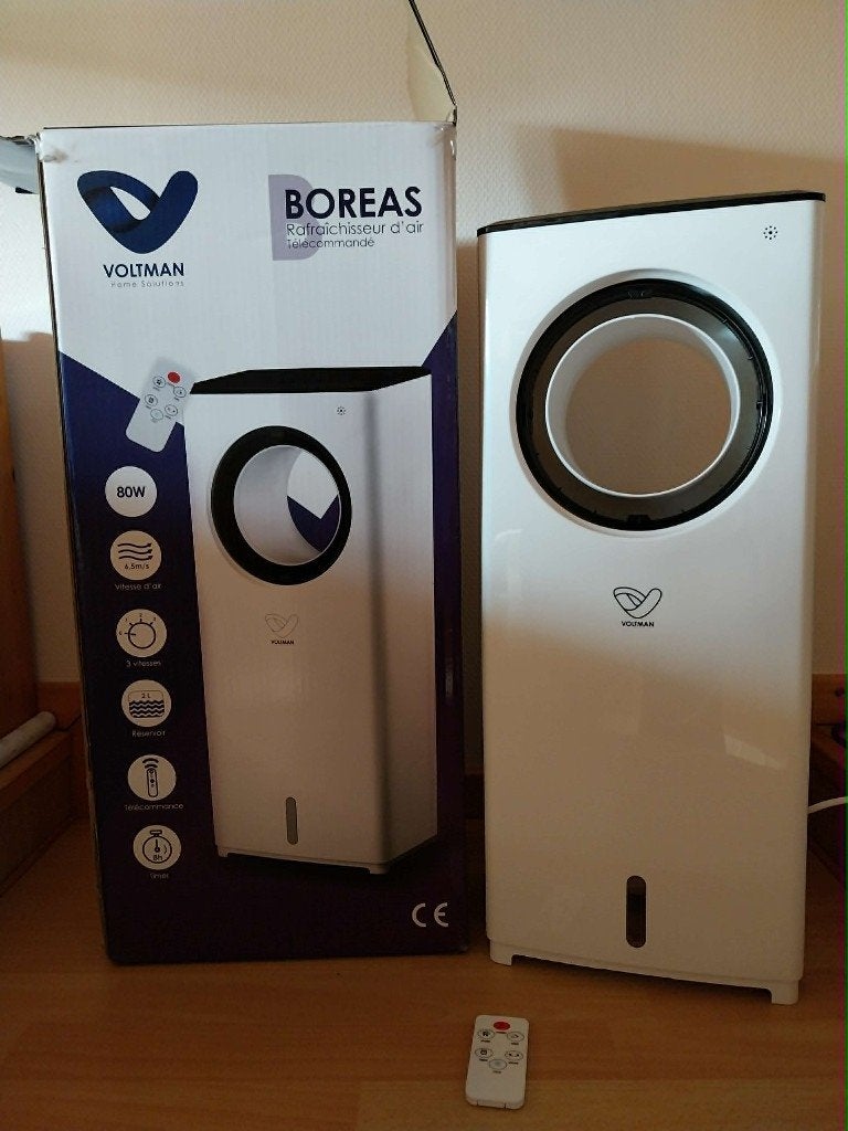 Voltman Boreas aircooler met afstandsbediening, Enlèvement, Ventilateur avec télécommande, Utilisé, Autre