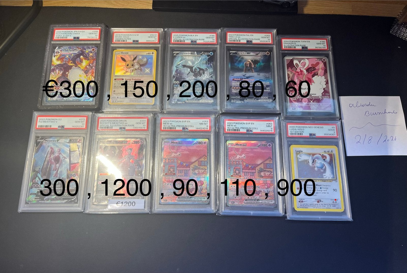 Psa slabs te koop/ trade., Enlèvement, Comme neuf