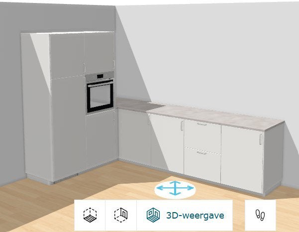 Italiaanse keuken linea quattro b1 ikea greeploos composiet, Hoekkeuken, Nieuw, Ophalen of Verzenden, Greeploos