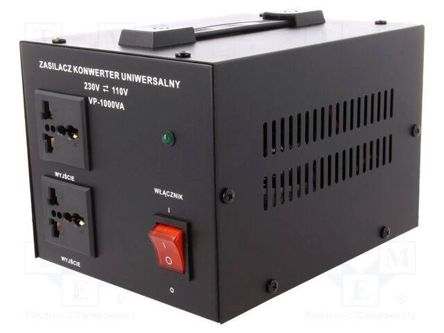 230V < > 110V 1000VA voltage adapter / step up & down, Ophalen of Verzenden, Nieuw, Overige typen