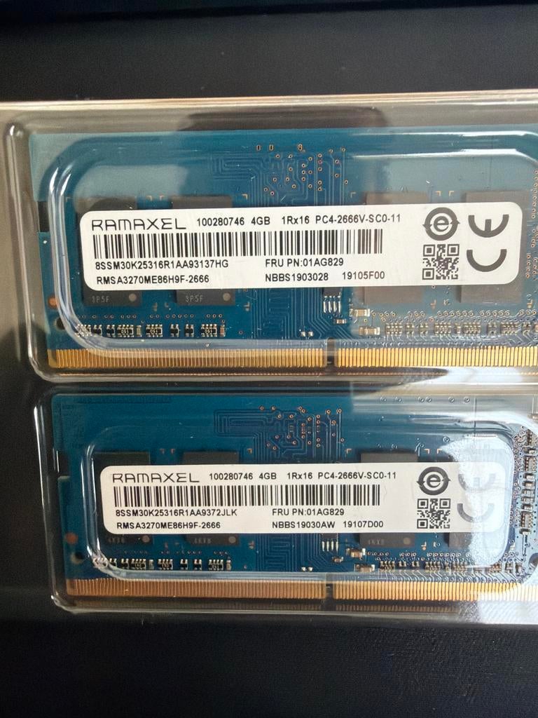 2x 4GB DDR4 Laptop RAM Geheugen – 2666MHz – 8GB totaal, Ophalen of Verzenden, Zo goed als nieuw, DDR4, Laptop