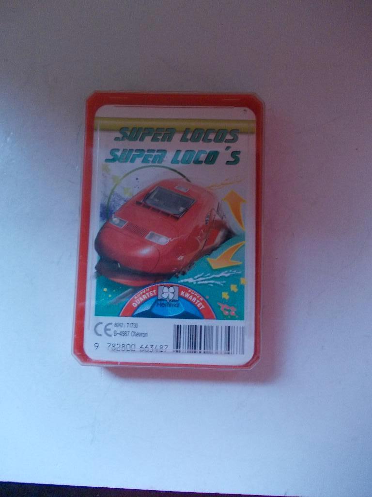 Kwartetspel Super loco's, Verzamelen, Speelkaarten, Jokers en Kwartetten, Ophalen of Verzenden, Zo goed als nieuw, Kwartet(ten)