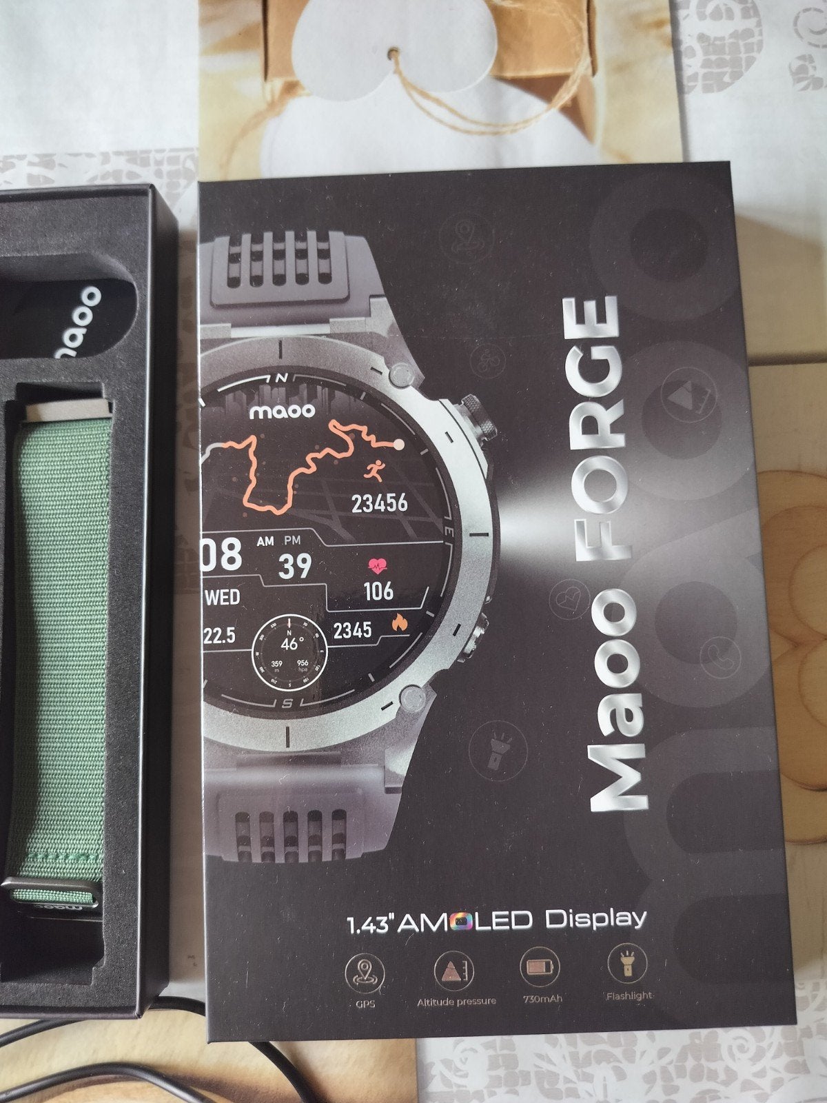 Maoo Forge smartwatch, Ophalen, GPS