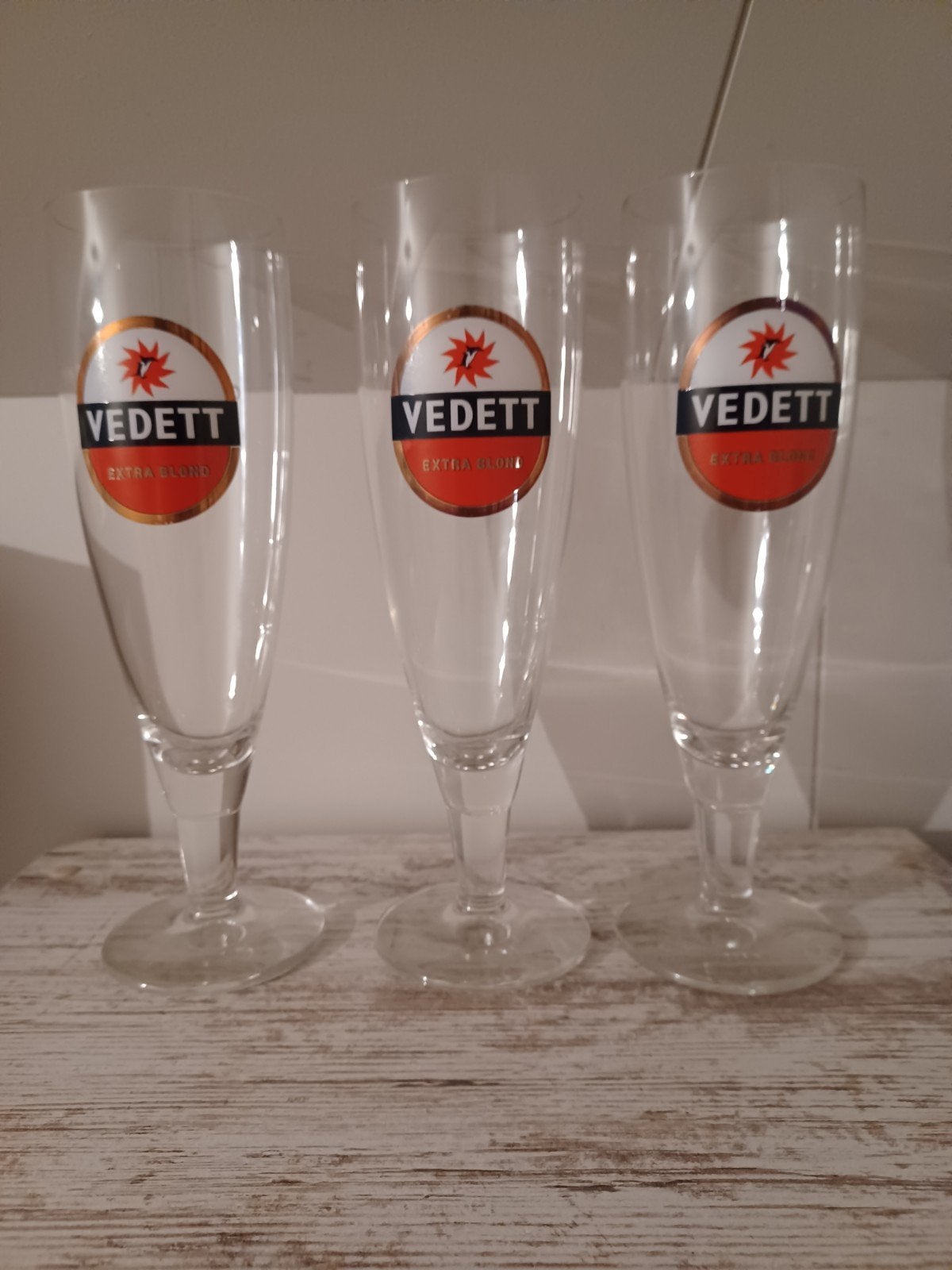 Vedett glazen 5 stuks, Verzamelen, Ophalen