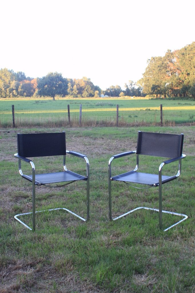 Vintage - Set 2 Bauhaus Buisframe Fauteuils (Serienr: A0599), Ophalen of Verzenden