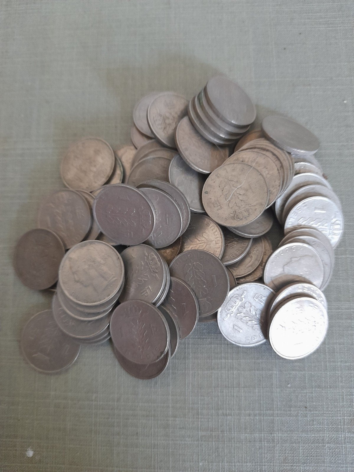 78 munten van 1 Belgische frank type Ceres van 1951 tot 1988