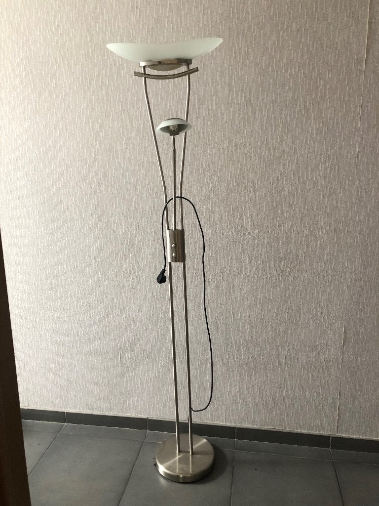 Staanlamp met geïntegreerde leeslamp, Huis en Inrichting, Lampen | Overige, Ophalen, Gebruikt