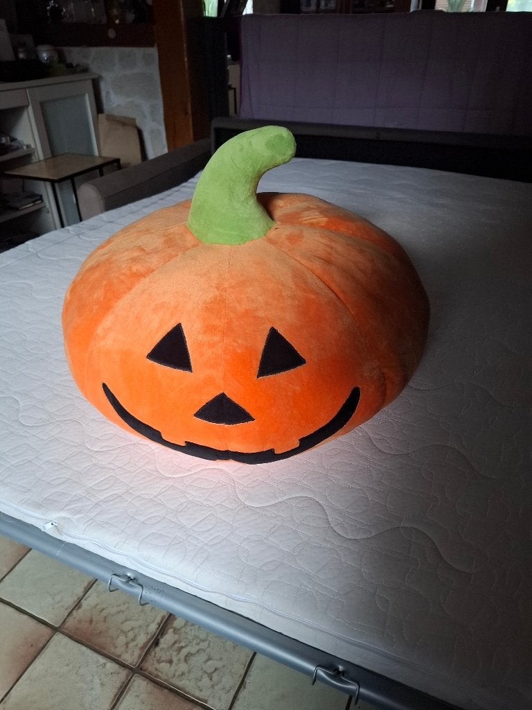 Grande citrouille en peluche, Enlèvement, Neuf, Lavable