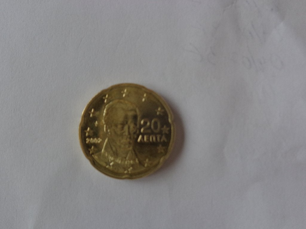 pièce 20 cents Grèce 2002 avec E dans l'étoile, Enlèvement, Grèce