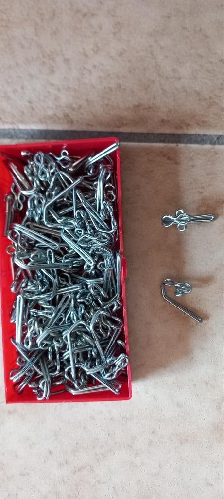 Gordijn en draperie haken, roestvrij stalen pinnen, Huis en Inrichting, Stoffering | Gordijnen en Lamellen, Ophalen of Verzenden