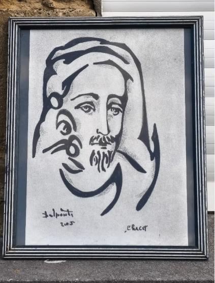Dessin christ signe charles delporte, Enlèvement ou Envoi