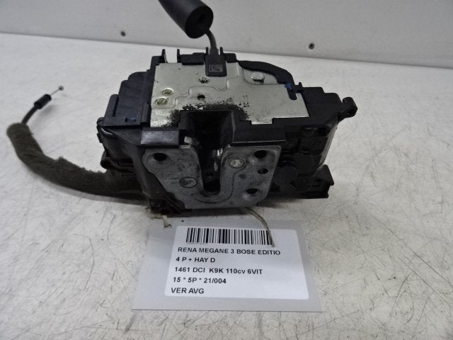 SERRURE DE PORTE AVANT GAUCHE Megane III Berline (BZ), Utilisé, Gauche, Renault