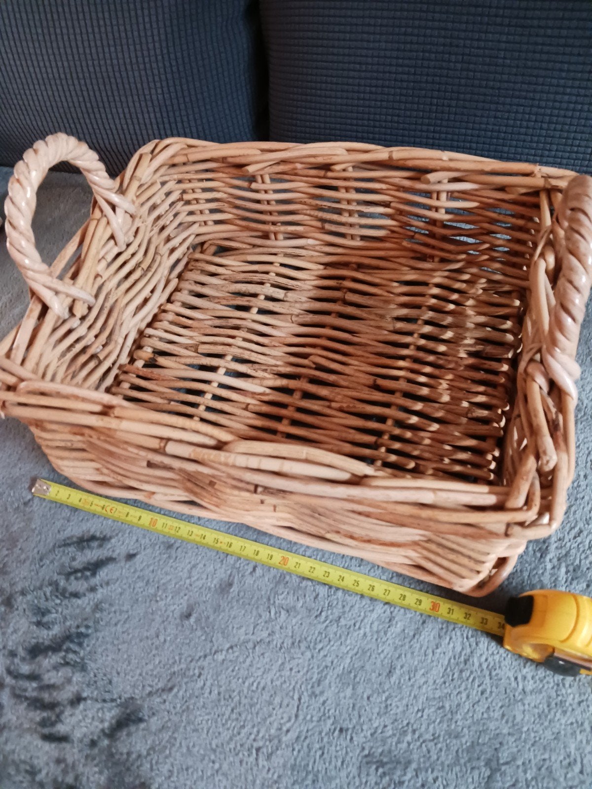Mooie rieten mand te koop., Ophalen, Mand, Zo goed als nieuw, Riet