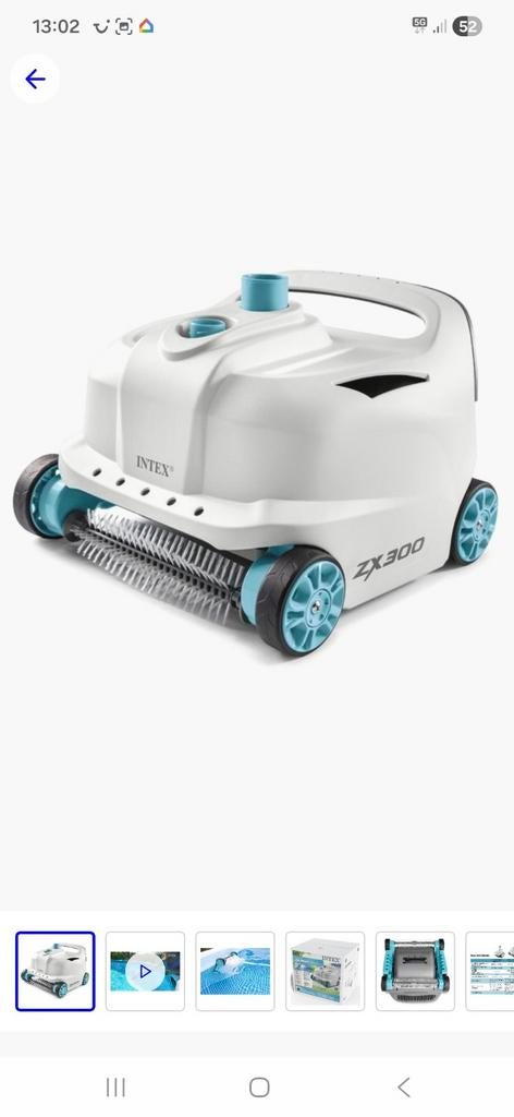 Intex zwembadstofzuiger deluxe ZX300, Ophalen