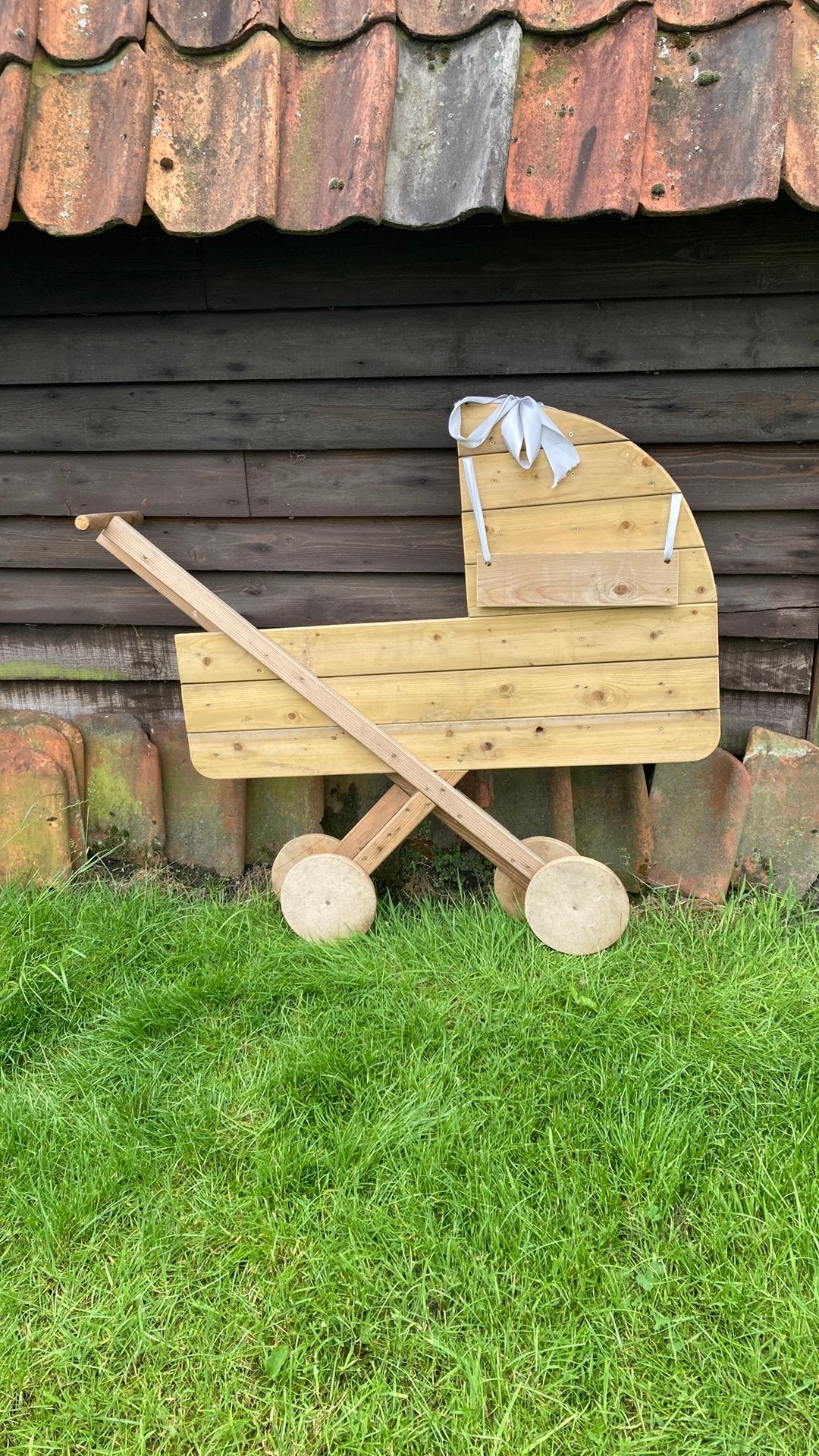 Houten buggy voor pasgeboren kindje, Ophalen, Nieuw