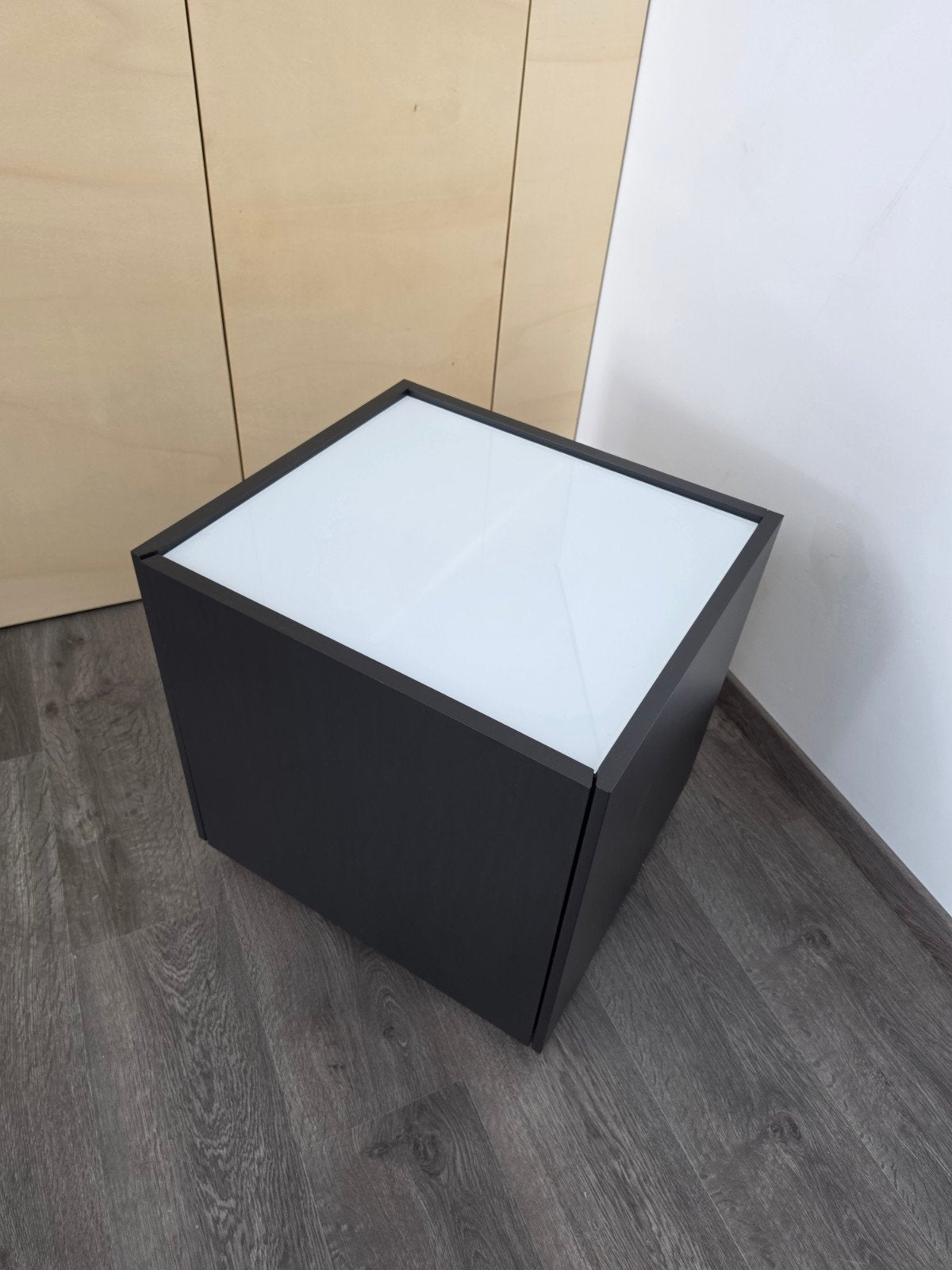 Set van 2 (nacht)kastjes zwart, Huis en Inrichting, Ophalen, Zo goed als nieuw, 45 tot 65 cm, Minder dan 55 cm