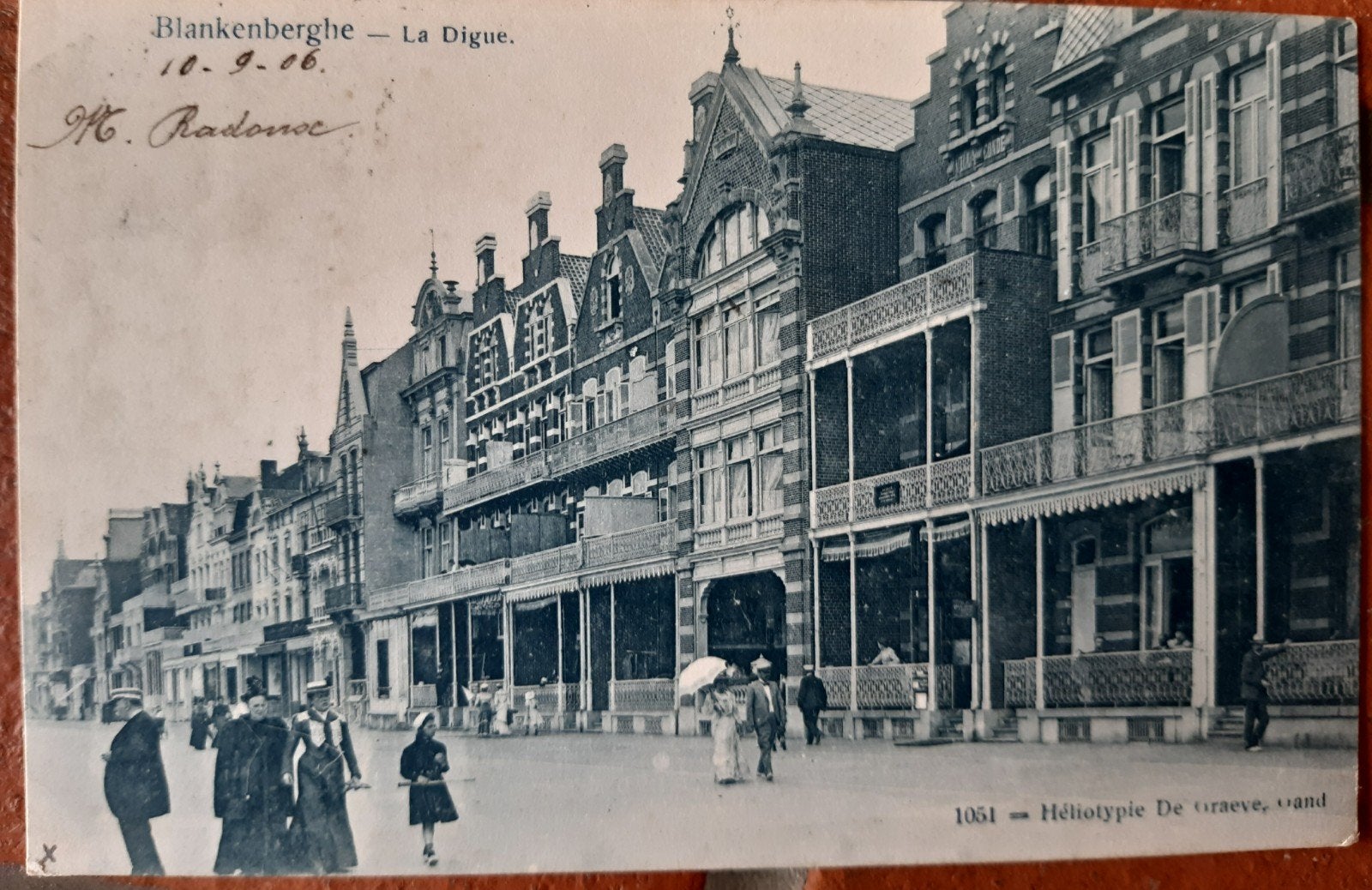 BLANKENBERGE LES VILLAS DIGUE de zeedijk 1907, Verzamelen, Ophalen of Verzenden