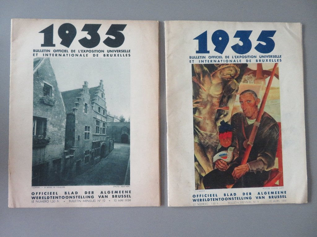 1935 wereldtentoonstelling Brussel 2 magazines Sabena reclam, Verzamelen, Verzenden, Overige typen