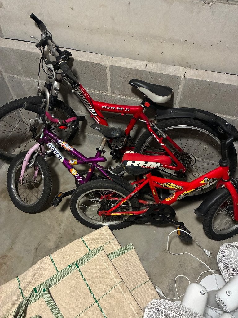 3 vélos enfant, Enlèvement, Utilisé