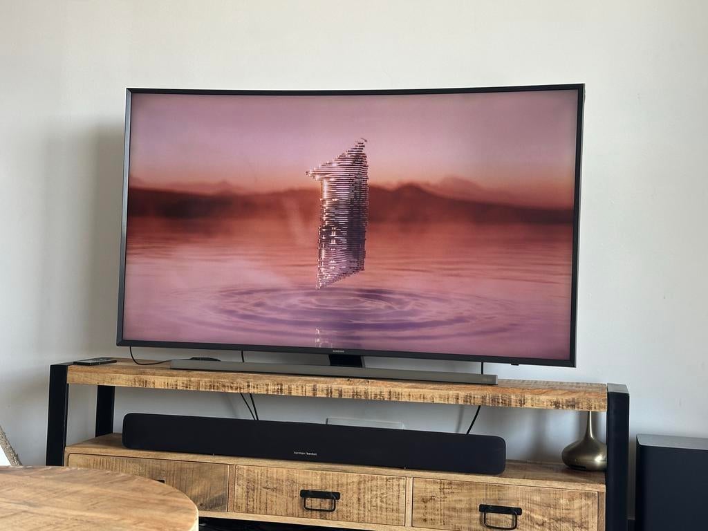Samsung 55” Curved 4K Smart TV – UE55JU7500 – Topstaat, Ophalen, Zo goed als nieuw, Samsung, Smart TV