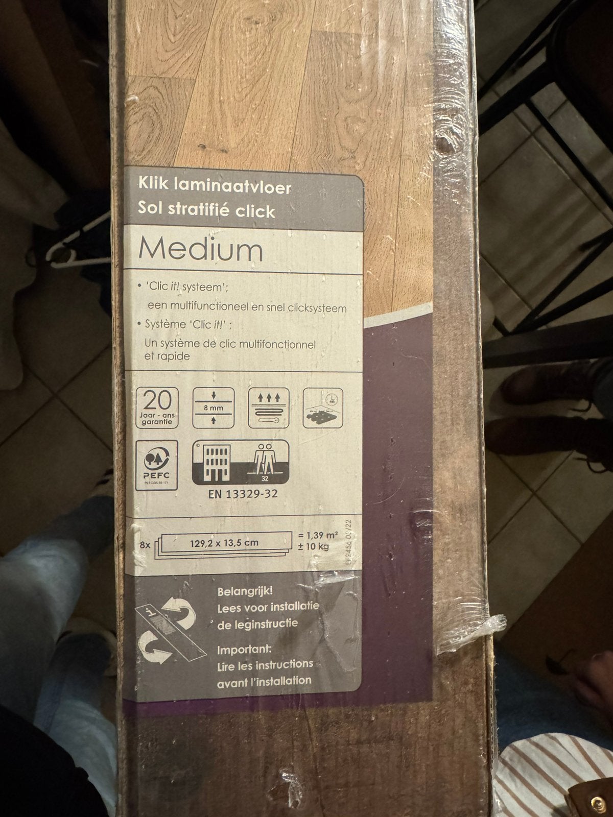 Modieuze laminaatvloeren, Doe-het-zelf en Bouw, Overige materialen, 50 tot 150 cm, Nieuw, Minder dan 5 m²
