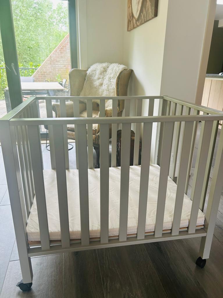 Babypark grijs, Kinderen en Baby's, Babyparken, Ophalen, Gebruikt, Vierkant, In hoogte verstelbaar