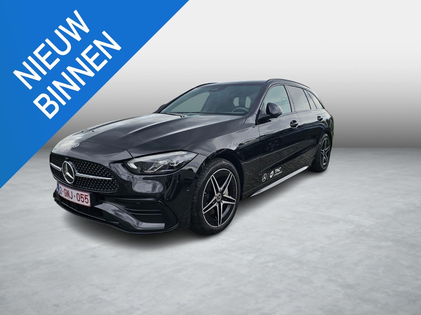 Mercedes-Benz C-klasse Estate C 300 e AMG Line, Auto's, Automaat, 4 cilinders, Zwart, Bedrijf