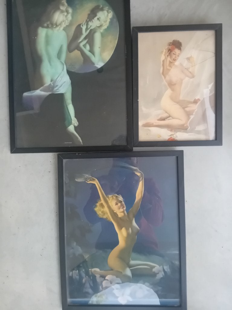 lot de 3 Pinups, Collections, Objets militaires | Seconde Guerre mondiale, Enlèvement ou Envoi, Armée de terre