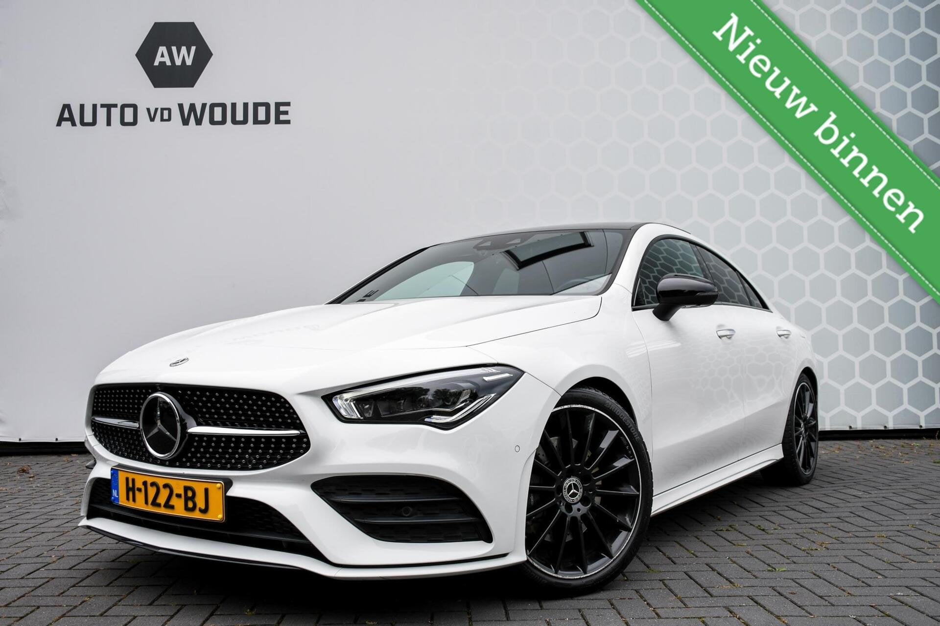Mercedes CLA-klasse 200 d Premium Plus Pano Sfeer AMG automa, Auto's, Gebruikt, 4 cilinders, 1445 kg, Wit