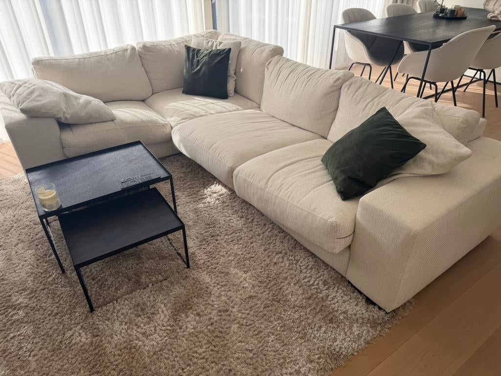 Hoekzetel beige, Ophalen, Gebruikt, Stof, Modern