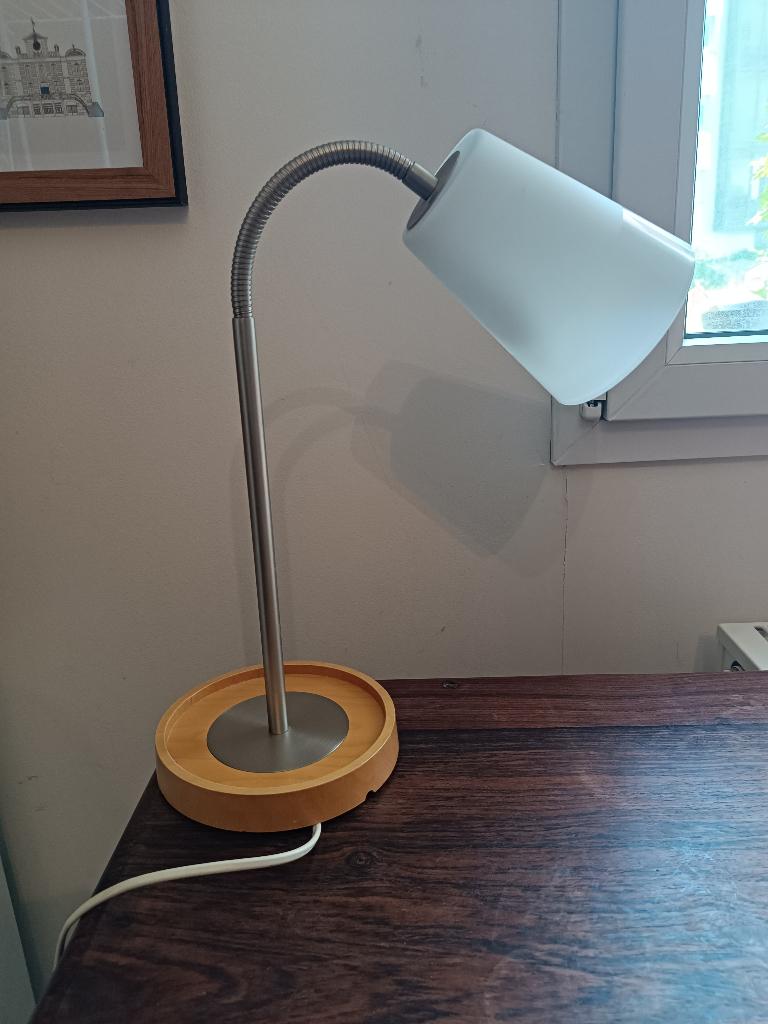 Lampe de bureau Vintage, Moins de 50 cm, Enlèvement ou Envoi, Verre, Utilisé