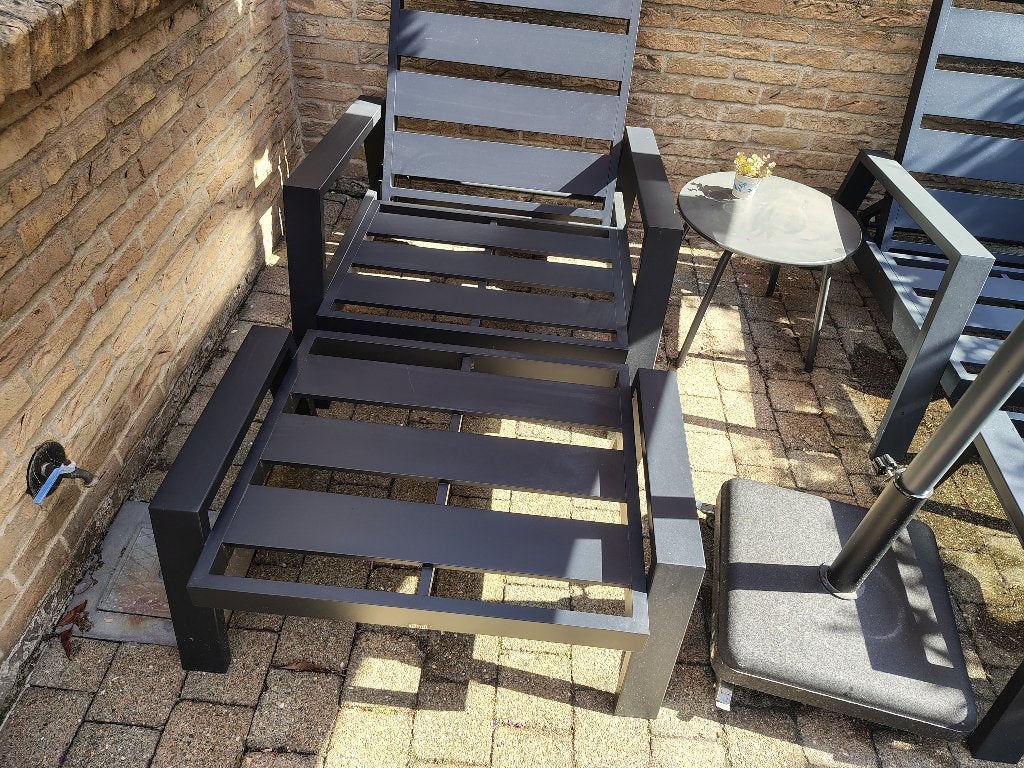 Veneto loungeset, Tuin en Terras, Tuinsets en Loungesets, Zo goed als nieuw, Loungeset, Aluminium, 2 zitplaatsen, Ophalen
