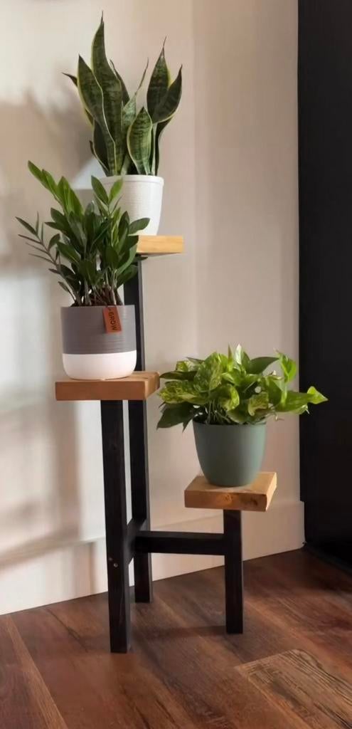 Houten planten rek, Ophalen, Zo goed als nieuw